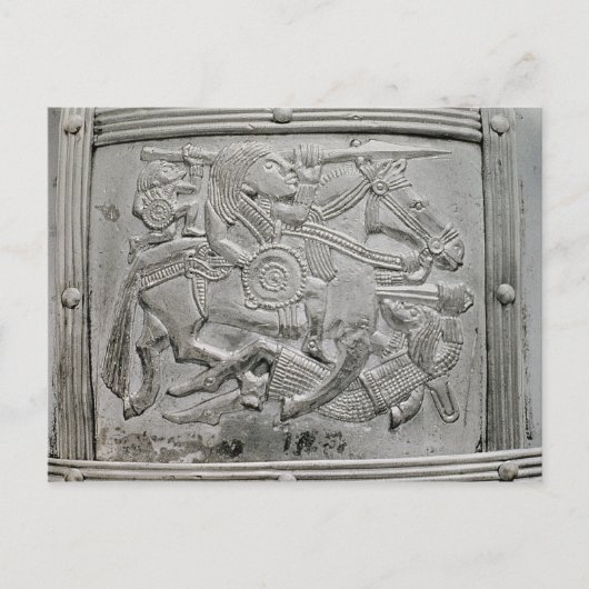 Helmfragment uit Sutton Hoo Treasure Briefkaart (Voorkant)