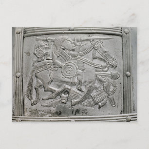 Helmfragment uit Sutton Hoo Treasure Briefkaart