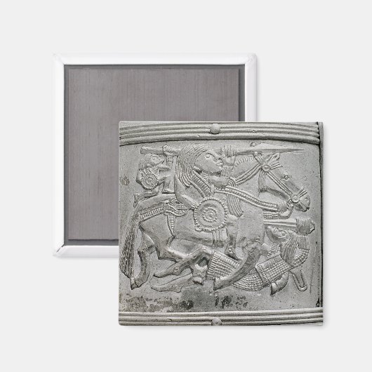 Helmfragment uit Sutton Hoo Treasure Magneet (Voorkant / Achterkant)