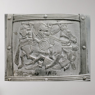 Helmfragment uit Sutton Hoo Treasure Poster
