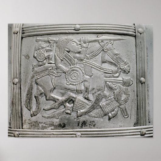 Helmfragment uit Sutton Hoo Treasure Poster (Voorkant)