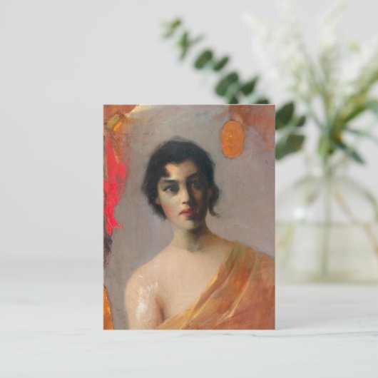 Helmi Biese Dark hair Mörkhårig Tummatukkainen Briefkaart (Staand voorkant)