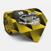 HelmStropdas voor zwart en geel Football Stropdas (Opgerold)