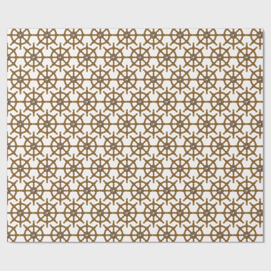 helmwiel van het zeeschip cadeaupapier (Vlak)