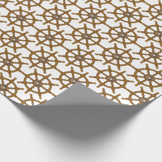 helmwiel van het zeeschip cadeaupapier (Hoek)