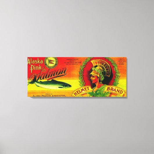 Helmzalm Can LabelLoring, AK Canvas Afdruk (Voorkant)