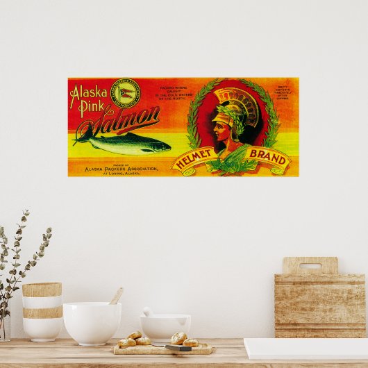 Helmzalm Can LabelLoring, AK Poster (Keuken)