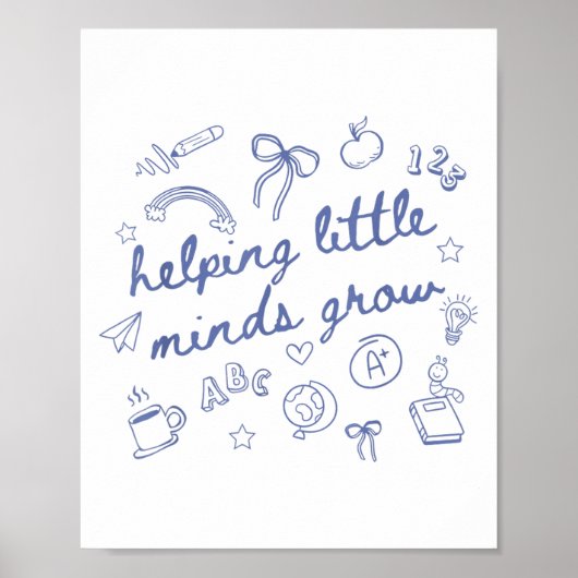 Helng Little Minds Grow Cute New Teacher Creative  Poster (Voorkant)