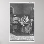 Heloise en Abelard in hun studie Poster (Voorkant)