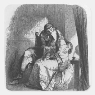 Heloise en Abelarkus Vierkante Sticker