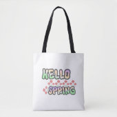 "Heloo Spring" | Bloemendruk Tote Bag (Voorkant)