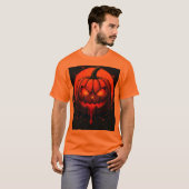 heloween, pompoen bedrukt T-shirt (Voorkant volledig)