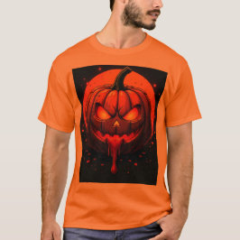 heloween, pompoen bedrukt T-shirt