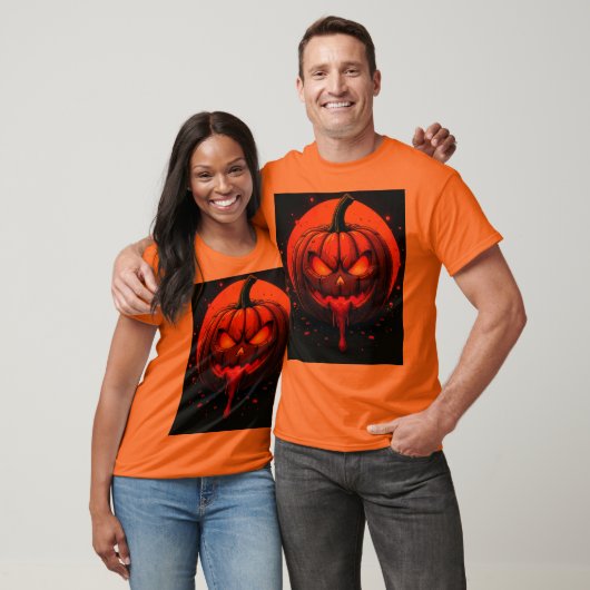 heloween, pompoen bedrukt T-shirt (Unisex)