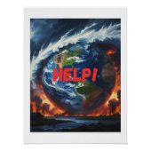 Help! – Aarde in crisis Perfect Poster (Voorkant)