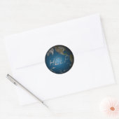 Help Aarde Ronde Sticker (Envelop)