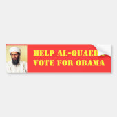 HELP AL-QUAEDA - STEMMING VOOR OBAMA BUMPERSTICKER (Voorkant)