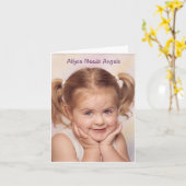 Help Allysa opnieuw lopen - Gepersonaliseerd Kaart (Gele Bloem)