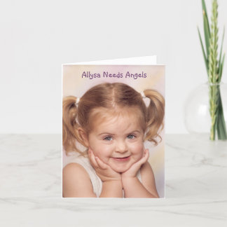 Help Allysa opnieuw lopen - Gepersonaliseerd Kaart