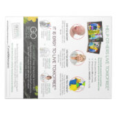 Help anderen Live ToxicFree® Flyer - 40 pagina's Notitieblok (Voorkant)