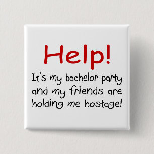 Help! (Bachelor Party) Vierkante Button 5,1 Cm