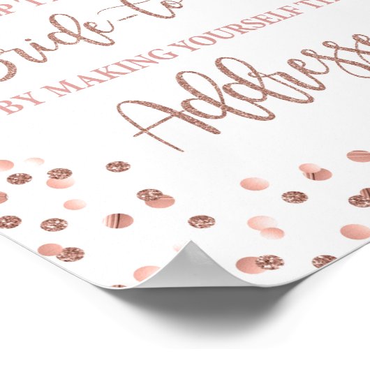 Help Bezige bride om zelf geadresseerd Roos te mak Poster (Hoek)