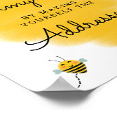 Help Bezige mammie-bij-bij | Baby shower geadresse Poster (Hoek)