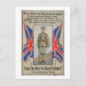 Help bij Crush Tyranny_Propaganda Poster Briefkaart (Voorkant)