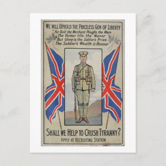 Help bij Crush Tyranny_Propaganda Poster Briefkaart (Voorkant)