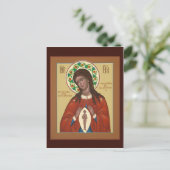 Help bij het geven van een bevaarmoeder van God-ge Briefkaart (Staand voorkant)