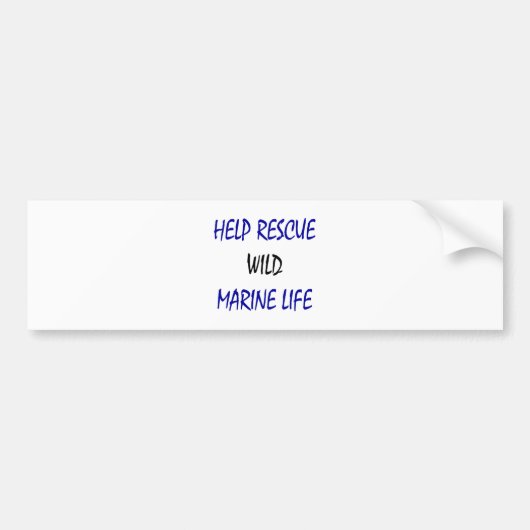 Help bij het Redden van Wilde Zeedieren Bumpersticker (Voorkant)