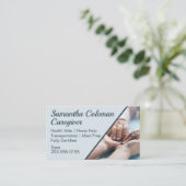 Help bij thuiszorgverlener Blauw Visitekaartje (Staand voorkant)