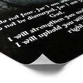 Help bij waterval en regenboog door God Print (Hoek)