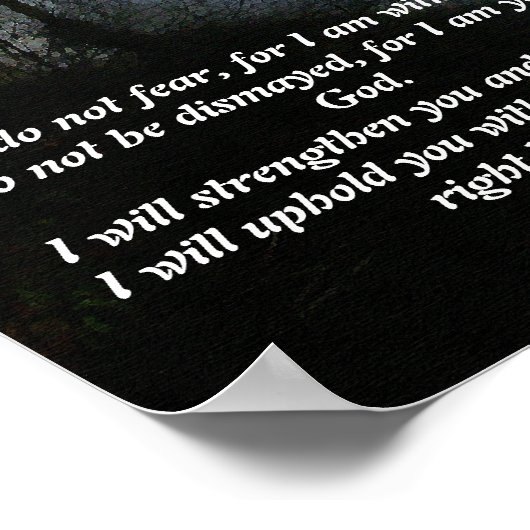 Help bij waterval en regenboog door God Print (Hoek)