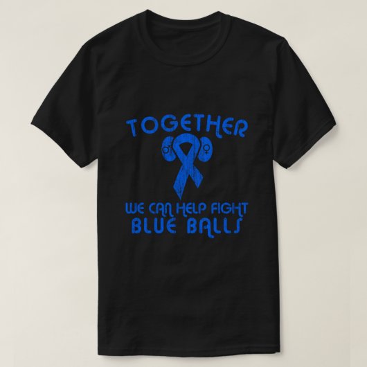 Help Blauwe ballen te bestrijden T-shirt (Design voorkant)