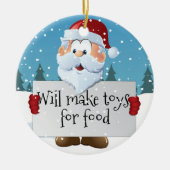  Help-bord voor de kerstman Keramisch Ornament (Voorkant)