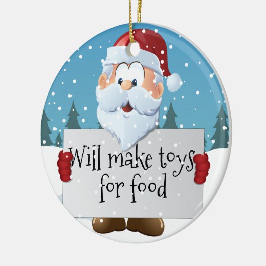  Help-bord voor de kerstman Keramisch Ornament (Links)