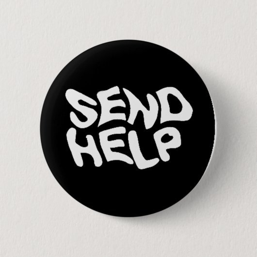 HELP-Button VERZENDEN Ronde Button 5,7 Cm (Voorkant)
