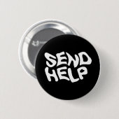 HELP-Button VERZENDEN Ronde Button 5,7 Cm (Voorkant /achterkant)