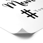 Help Capture de Herinneringen Hashtag Bruiloftbord Poster (Hoek)