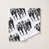 Help Cat Runway Modellen Wandelen De Catwalk Bad Handdoek (Wasdoekje)