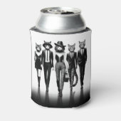 Help Cat Runway Modellen Wandelen De Catwalk Blikjeskoeler (Blikje Achterkant)