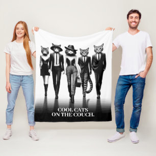 Help Cat Runway Modellen Wandelen De Catwalk Fleece Deken