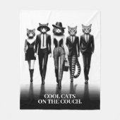 Help Cat Runway Modellen Wandelen De Catwalk Fleece Deken (Voorkant)