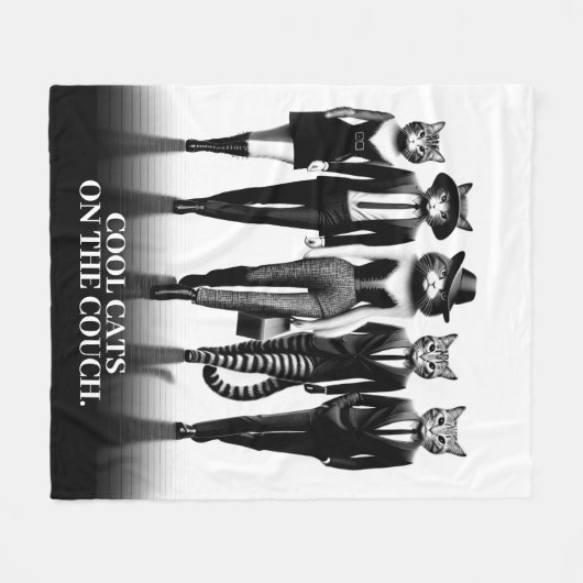 Help Cat Runway Modellen Wandelen De Catwalk Fleece Deken (Voorkant (Horizontaal))