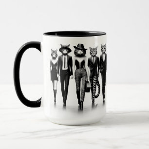 Help Cat Runway Modellen Wandelen De Catwalk Mok