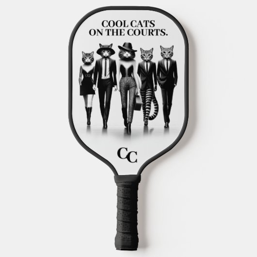 Help Cat Runway Modellen Wandelen De Catwalk Pickleball Paddle (Achterkant)