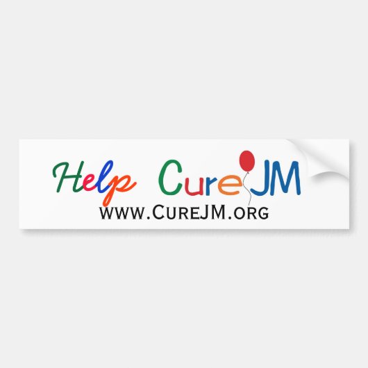 Help Cure JM Bumpersticker (Voorkant)