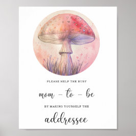 Help de aanstaande moeder met het adresseren van e poster