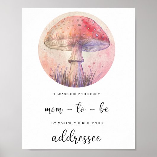 Help de aanstaande moeder met het adresseren van e poster (Voorkant)